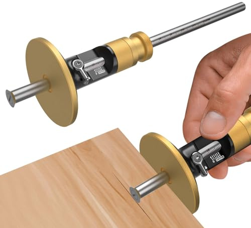 Loodmeo Wheel marking gauge, solid brass marking tool, 0.2mm fine adjustment, draws precise lines, latest roller blade design, an excellent value for everyday carpentry work(Rollable Blade)