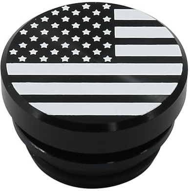 Unlorspy Car Cigarette Lighter Plug Cover,Billet Aluminum Cigarette Lighter Button,Waterproof Dustproof Car Lighter Accessories for Most Vehicles and Boats with 12 Volt Power Source (Flag/Black)