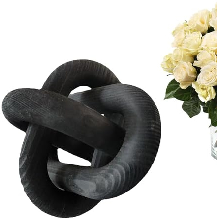 PhnkjGh Decorative Wooden Knot | Decorative Knot 3-Link,Coffee Table Decor, Shelf Decor Accents, Home Decor Modern For Farmhouse House