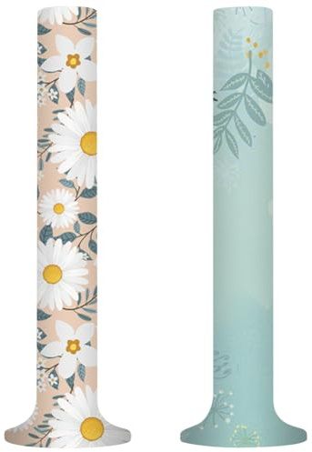 YANGSHINE 2 coperture antipolvere per ventole a torre, copertura antipolvere per ventola verticale per supporto domestico da 99-133 cm, copertura decorativa con motivo a margherite