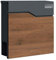 SCHARTEC® Buzón SPB-7 de madera, diseño oscuro y antracita, con compartimento para periódicos, moderno y grande, buzón de pared