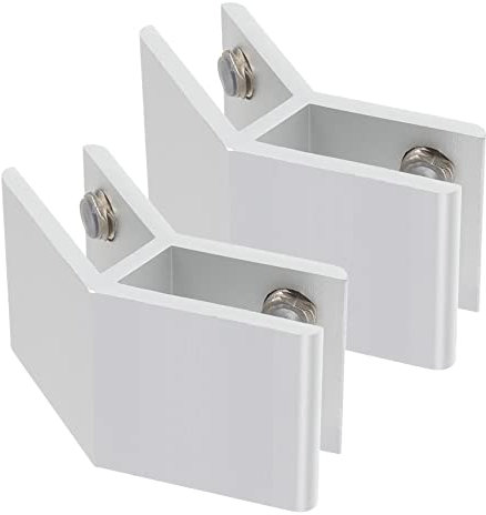HOMSFOU 2pcs Glass Clamp Adjustable Glass Clip for Furniture Support Clips Shelf Brackets Railing Clamp