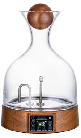 THYXGS Decanter Elettrico per Vino a LED da 2000 Ml, Aeratore Intelligente per Vino Ricaricabile, Touch Capacitivo, Corpo del Vino con Circolazione a 360°, Decanter Rapido, per Gli Amanti del Vino