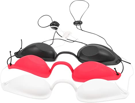 TOBBOMEY 3 Pièces Lunettes De Des Yeux Réglables Pour Bain De Soleil Masque Occultant Pour Yeux