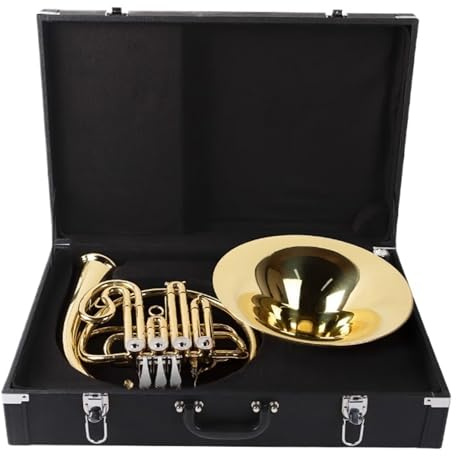 Waldhorn Waldhorninstrument Vier Klappen Messingmaterial Einreihig Professionelle Leistung Klasse B Flache Stimmung