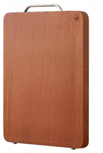 Tabla de cortar grande de madera de ébano con mango de metal ideal for picar carne, queso, frutas, tabla de charcutería con ranura for jugos de 40 cm y 45 cm(40cm)