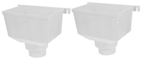 CLISPEED Lot De 2 Tuyaux De Drainage En Pvc Accessoires Déflecteur De Pluie Tuyau De Collecte Des Eaux De Pluie Entonnoir Adaptateur De Gouttière Pour De Pluie Déflecteur De