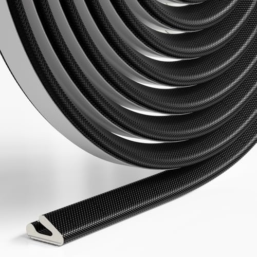 Draft Excluder Tape for Door and Window,V-Shape Self Adhesive Door Sealing Strip,Draught Excluder Insulation Foam Tape for Windows,Window Draft Seal Strip,Soundproofing Weather Stripping (Black, 6M)