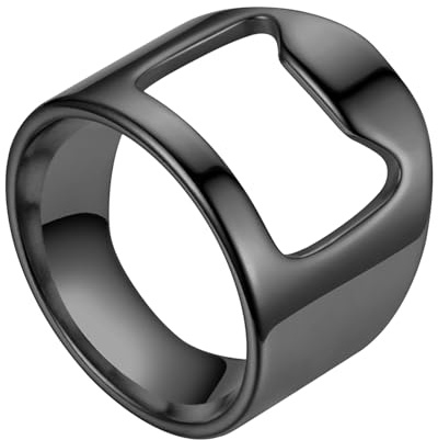 Anillo abrebotellas, anillo abrebotellas | Abrebotellas de cerveza portátil,Elegante anillo de acero de titanio, abrebotellas portátil creativo para baristas