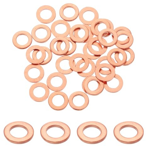 QUARKZMAN Rondelle Piatte M5 In Rame Anelli Di Tenuta 5x9x1mm(IDxODxT) 75Pz | Rondelle Schiacciabili In Rame, Guarnizioni Metriche
