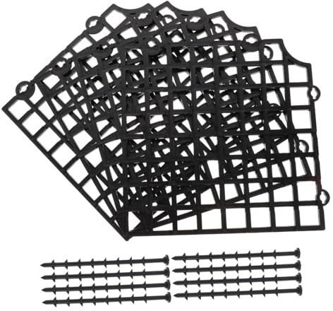 WEKADRIN 3 Piezas Cubierta Protectora para Macetas Recortable Rejilla de Resistente Cubierta para Suelo de Plantas Pequeñas Protección contra Mascotas Unidades Negro Mediano para Interior