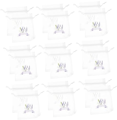 UTHCLO 20 Pezzi Sacchetti Lavanda Vuoti con Coulisse Sacchetti in Garza Lavabili per Erbe Aromatiche Bustine Profumate per Organizzazione e Conservazione Aromatica