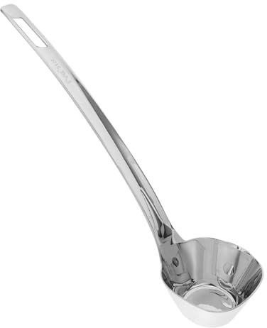Veemoon Louche Séparateur Huile Acier Inoxydable pour Cuisine Cuillère Filtrante Polyvalente pour Séparer Graisse et Huile Outil Pratique pour Pot Chaud et Friture