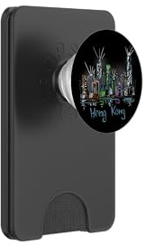 Hong Kong Night Travel Souvenir Historic City Landmark Gift PopSockets PopWallet for MagSafe