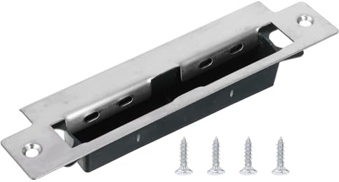 Angoily Plaque Impact de Porte Acier Inoxydable Renfort de Gâche Anti-Effraction pour Portes Intérieures Extérieures Accessoires Serrure Inclus Couleur Aléatoire