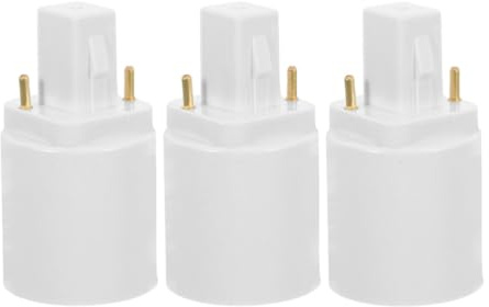 ibasenice Adattatore E14 E27 per Lampada Installazione Facile e Connessione Sicura, Convertitore Base Lampadina in Pbt Bianco, Confezione da 3 Pezzi per Illuminazione Casa e Ufficio