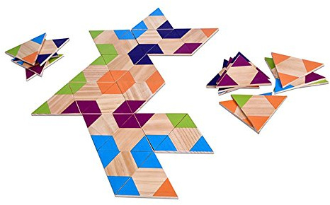 BuitenSpeel B.V. BS Toys Colorido Juego Tridomino - Pensamiento Espacial, Habilidad y diversión para Toda la Familia - Adecuado para niños a Partir de 4 años - 2-6 Jugadores