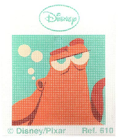 Haberdashery Online Kit punto croce per bambini, Nemo. Kit mezzo punto 18x15 cm. Kit ricamo a mano prestamato con filo e ago