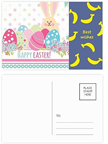 Happy Ostern Religion Festival Colored Egg Banana Postkarten-Set, Danksagungskarte, Postkarte, Seite 20 Stück