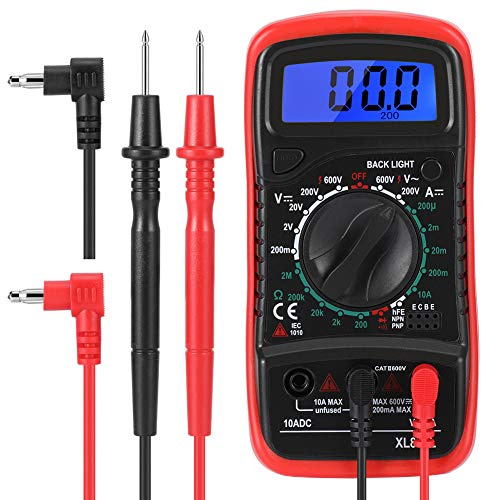 Multímetro Digital Automático, Polimetro Digital, Amperimétrica RMS, Voltímetro,Tester Digital, Medidor de Voltaje AC/DC con Corriente Resistencia, 2 Años de Garantía