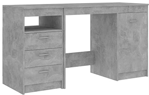 vidaXL Schreibtisch Betongrau 140x50x76 cm Holzwerkstoff