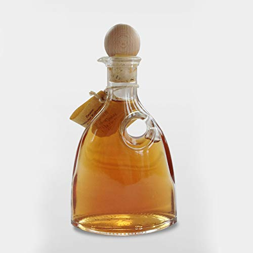 Rosenessig | Essig mit echten Rosenblütenblättern | aus kontrollierten natürlichen Anbau | Geschmack und Farbe nur aus bayerischen Rosenblütenblättern 250 ML