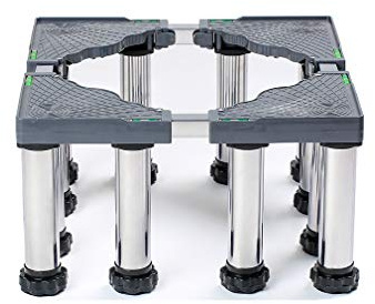 Heightening Stainless Steel Shelf Holder Washing Machine and Refrigerator Stand 24-27cm A Tumble Dyer Floor Trays Extendable Appliance Base for Vertical Air Conditioner (4/8/12 Legs)