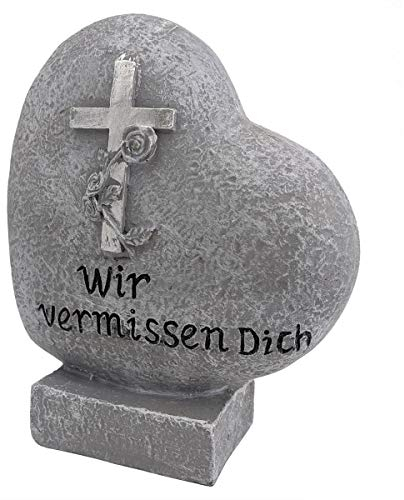 PrimoLiving Pietra tombale commemorativa (piedistallo cuore ti manchi)