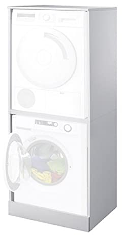 Mueble cubrecamadora y secadora de columna, color blanco