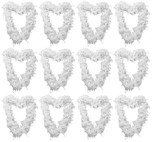 Weiße Federboa-Accessoires, 180 cm lang, 65 g, Federboa, Junggesellinnenabschied, Kostüm, Zubehör, 12 Stück