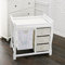 Sepnine Baby Wickeltisch, Wickelkommode mit weicher Wickelauflage, Wickelregal mit Mit Großem Staufach und 3 Schubladen, Naturholz, 91 cm für Lendenwirbelschutz, weiß