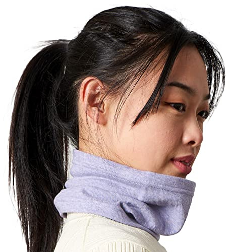 CHARM 100% Organic Cotton Neck Gaiter - All Season Mens Womens Wide 2 in 1 Headband Loop Infinity Scarf Purple