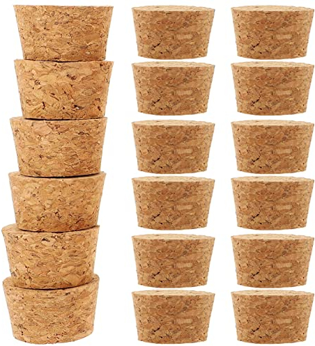 Cork Stoppers Natural Wine Corks Tapered Cork Stopper 20pcs Cork Bottle Plugs Bottles Sealing Stoppers Wood Wine Corks Replacement Cork Bottle Plugs 33mm