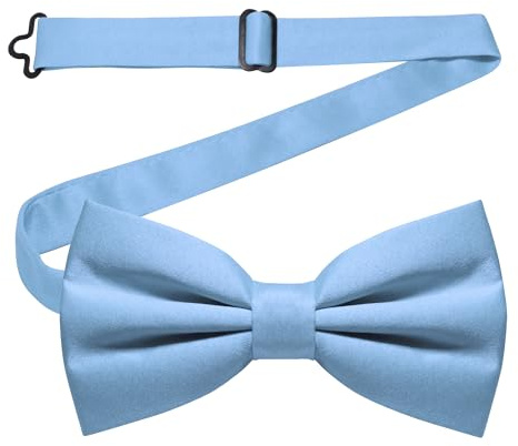 JEMYGINS Baby Blue Pre-tied Bow Tie Adjustable Bowtie for Men(1)