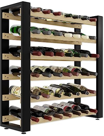 Lenmar Serie RW Weinregal aus Holz für Flaschen, LOFT, Flaschen, Wein, Flaschenregal, Kellerregal, Regale, Flaschenhalter, Weinständer … (LOFT 42, 84,5 x 84 x 27, 42 Flaschen)