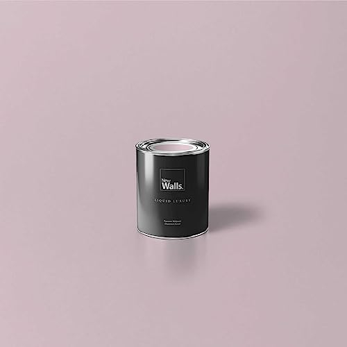 New Walls Premium Wandfarbe Rosa, Altrosa Liquid Luxury Dispersionsfarbe für Innenräume – 1 L