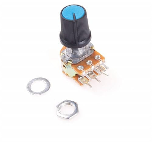1Stück WH148 Potentiometer Widerstand B10K 10K 6Pin Linear Taper Drehpotentiometer für Arduino mit Kappe