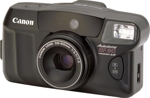 Canon Sure Shot 80 Tele SAF 35mm Film Camera w/Canon 38-80mm Lens (Black)