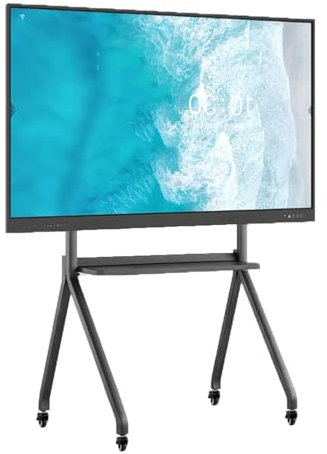 Carro De TV Móvil con Ruedas para Televisores LCD LED OLED De Pantalla Plana Y Curva De 55 A 86 Pulgadas, Soporte De Piso para Estante para Exteriores, Soporta hasta 210 Kg/462,9 Libras
