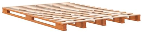 vidaXL Letto Pallet Marrone Cera 140x200 cm in Legno Massello di Pino