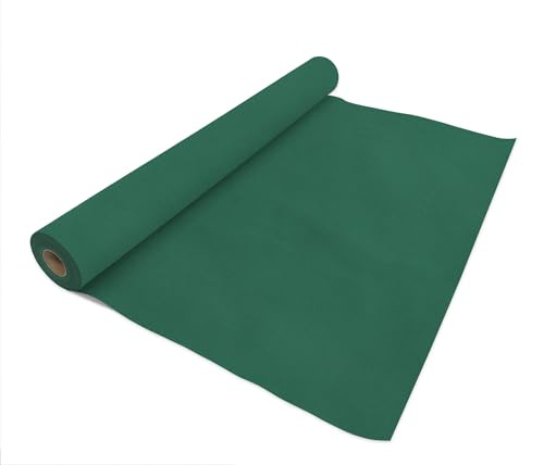 VelaHub Airlaid 30 Tischdecke, 80x80cm, 24m auf Rolle, Hochwertige, Einwegdecke, Grün