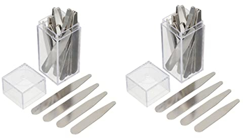 WOFASHPURET 80stücke Edelstahl Kragenstäbchen Für Herrenhemden Langlebige Kragenstützen Für Perfekten Halt Inklusive Praktischer Box Für Business Und Freizeithemden