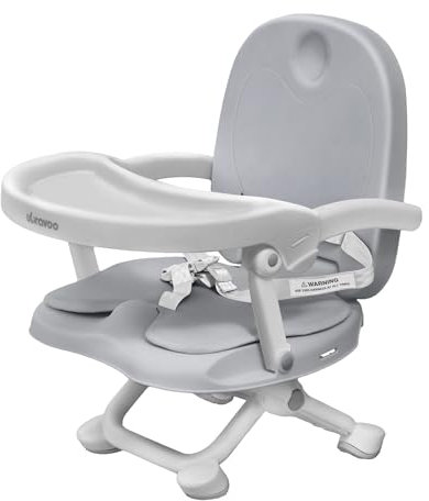 UBRAVOO Baby-Sitzerhöhung für den Esstisch mit abnehmbarem Tablett und Kissen, tragbarer 3-in-1-Sitzerhöhungsstuhl für Kleinkinder, 4-fach höhenverstellbarer Reisehochstuhl für Babys und Kleinkinder