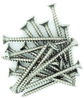 100x 3.5 x 45mm Chipboard Countersunk Head Wood Screws A2 Stainless Steel Chipboard Screws for Floorboards Wood Fences DIY Furniture & Repairs - Corrosion-Resistant and Durable