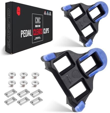 CNCLOL SPD-SL Cleats Schuhplatten für Shimano SM-SH11/SH12/SH10 Rennrad | Rennrad-Schuhplatten Cleats SM-SH10(0°), SM-SH11(6°), SM-SH12(2°), für SPD-SL 3-Loch Rennradschuhe, Farben: Rot, Gelb, Blau