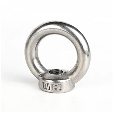 Ringform Ringschrauben, Ringmutter, Hebeösenmuttern/Schraubring aus Edelstahl 304, Ringschraubenring, Hakenmutter, Schrauben M3, M4, M5, M6, M8, M10, M12(Eye Nut,M5 x2pcs)