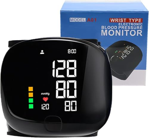 VastCart Automatic Wrist Blood Pressure Monitor with LCD Screen, Rechargeable, Storage Case, Adjustable Cuff, and Value Broadcasts
