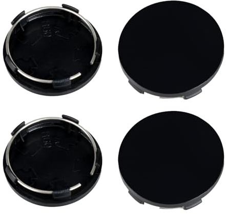 Bojueshaw 4PCS Hub Centre Caps,Universal Wheel Center Caps with Alloy Steel Ring,Wheel Trims for VW,Audi & Other 60mm Rims(OD 60mm ID 56mm)
