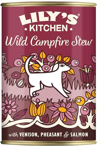 Lily's Kitchen tillverkad med naturliga ingredienser burk- våtfoder för vuxna hundar hjortkruka med fasan och lax 6 x 400 g
