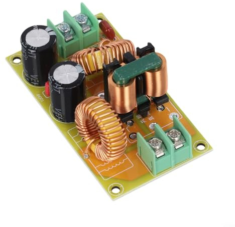 Módulo de filtro LC de fuente de alimentación CC 10A/20A 50V compatible con supresión de interferencias electromagnéticas, placa de circuito FR4 con modo común y (4 A)